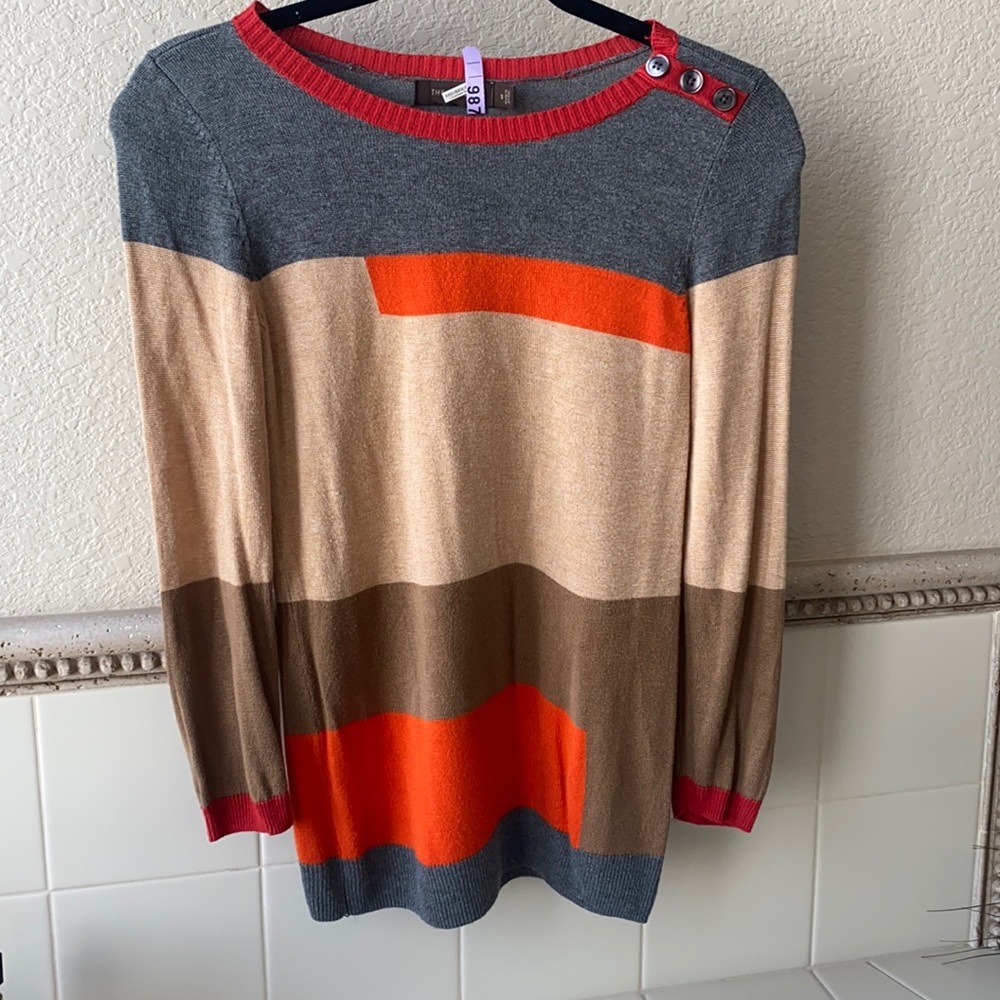 Colorblock Lightweight Sweater